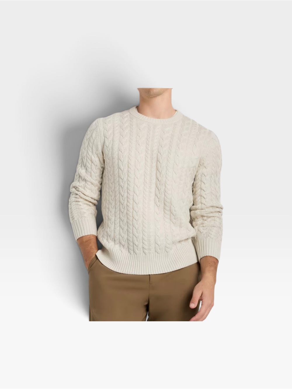 Merino Wool Cable Crew Neck Sweater Saturdays NYC
